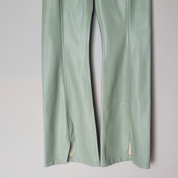 Free People Real Deal Slit Vegan Pants Seagrass 28 - Picture 9 of 11